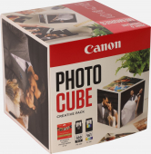 Original Canon PG-560+CL-561 Photo Cube Creative Pack + 13x13 cm Fotopapier 40 Blatt 3713 C 011 Tintenpatrone Multipack schwarz + color Cube weiss rosa +PP201 40 Blatt 13x13cm 