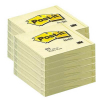  Haftnotizen 654 von Post-it, 12x 100 Blatt, 7,6 x 7,6 cm, gelb 