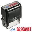  Textstempel -Gescannt- printy 4912 office von Trodat, blau/rot 