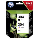 Original HP 304, 3JB05AE Tintenpatrone Multipack schwarz + color