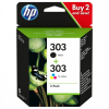  Original HP 303, 3YM92AE Tintenpatrone Multipack schwarz + color (ca. 4 ml) 