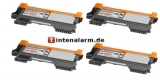  4 Toner von tintenalarm.de ersetzt Brother TN-2220 schwarz (4x ca. 2.600 Seiten) 