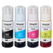  Original Epson 104 C 13 T 00P640 Tintenflasche MultiPack Bk,C,M,Y (ca. 65 ml) 