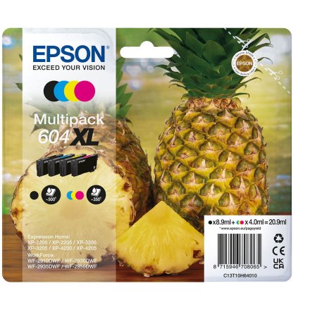 Original Epson 604XL C 13 T 10H64010 Tintenpatrone MultiPack Bk,C,M,Y High-Capacity