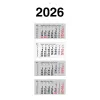  4-Monats-Wandkalender 2026, weiß/grau 