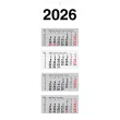  4-Monats-Wandkalender 2026, weiß/grau 
