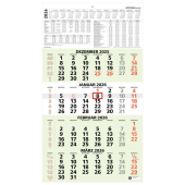  4-Monats-Wandkalender 2026 von ZETTLER KALENDER, grau/grün 
