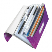  Fächermappe WOW von Leitz, A4, 6 Fächer, violett-metallic 