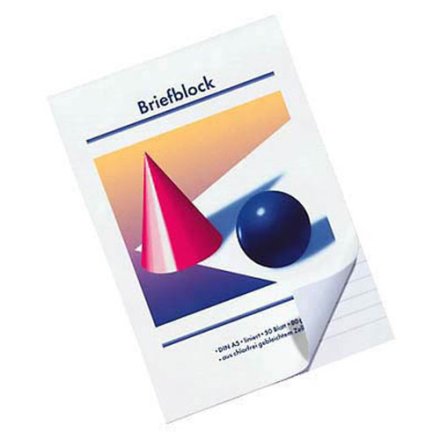 10 Briefblöcke Kugel und Kegel, DIN A5, liniert