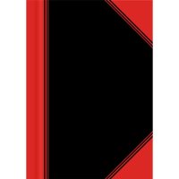 Notizbuch Chinakladde von Bantex, DIN A4, blanko, schwarz/rot