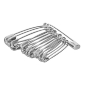  12 Sicherheitsnadeln von Gowi, silber 