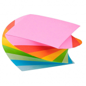  Notizwürfel Regenbogen von Folia, 280 Blatt, geleimt, farbsortiert 