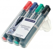  4 Permanentmarker Lumocolor von Staedtler, farbsortiert 