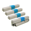  4 Toner von tintenalarm.de ersetzen Oki 46490608, 46490607, 46490606, 46490605 schwarz cyan magenta gelb 
