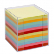  Zettelbox von Folia, transparent inkl. 700 Blatt, lose, farbsortiert 