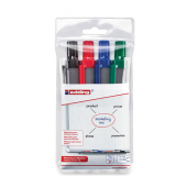  4 Whiteboard-Marker retract 12 von Edding, farbsortiert 