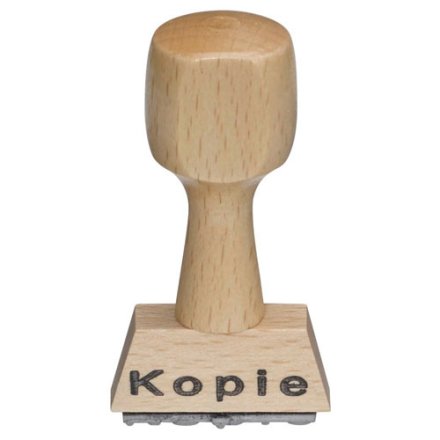 Textstempel "Kopie" von wolk AG, 3,3 x 0,7 cm, Holz