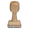  Textstempel -Gefaxt-, 3,3 x 0,7 cm, Holz 
