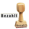  Textstempel -Bezahlt-, 3,3 x 0,7 cm, Holz 