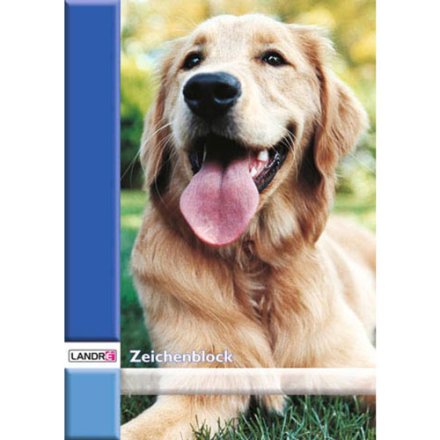 LANDRÉ Zeichenblock DIN A4 100 g/qm, 10 Blatt, 1 Block, Motiv nicht wählbar