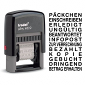  Wortband-Drehstempel printy 4822 von Trodat, schwarz 