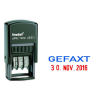  Datums- und Textstempel -Gefaxt- printy dater 4850/L von Trodat, blau/rot 