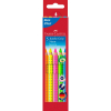  5 Buntstifte Jumbo Grip Neon von FABER-CASTELL farbsortiert -Karton-Etui- 