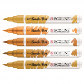  5 Talens ECOLINE Brush-Pens braun 