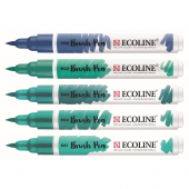  5 Talens ECOLINE Brush-Pens dunkelgrün 