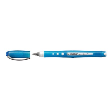 Tintenroller worker colorful von STABILO, Schreibfarbe blau