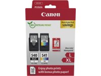 Original Canon PG-540L+CL-541XL 5224 B 012 Tintenpatrone Multipack schwarz + color +50 Blatt Fotopapier PVP