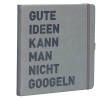  Notizbuch Gute Ideen von Lediberg, quadratisch, kariert, silbergrau 