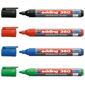  4 Whiteboard-Marker 360 von Edding, farbsortiert 