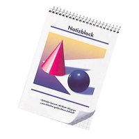 5 Notizblöcke Kugel und Kegel, DIN A6, kariert