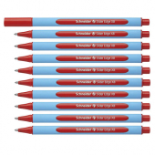  10 Kugelschreiber Slider Edge von Schneider, Schreibfarbe rot 