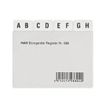 Karteikartenregister A-Z von HAN, DIN A8 quer, transparent