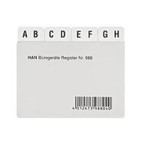 Karteikartenregister A-Z von HAN, DIN A8 quer, transparent