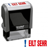  Textstempel -Eilt sehr- printy 4912 office von Trodat, blau/rot 