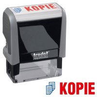 Textstempel "Kopie" printy 4912 office von trodat, blau/rot