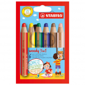  STABILO woody 3 in 1 Buntstifte farbsortiert 6 Stück 