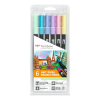  6 Tombow Brush-Pense, farbsortiert - pastell 