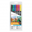  6 Tombow ABT Dual Brush-Pens, farbsortiert - Primärfarben 