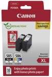Original Canon PG-585 XL/CL-586 XL 6204 C 005 Tintenpatrone MultiPack High-Capacity schwarz + color XL + Fotopapier GP-501 (ca. 300 Seiten)