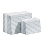 100 Karteikarten von HAN, DIN A8, weiß, liniert