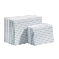 100 Karteikarten von HAN, DIN A8, weiß, liniert