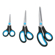  Scheren-Set Easy Grip von WESTCOTT, Rechtshänder, schwarz/blau 