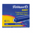  6 Tintenpatronen für Füller TP/6 von Pelikan, blau 