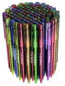  100 Kugelschreiber Fave von Schneider, Schreibfarbe blau, farbsortiert 