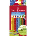 8 Buntstifte Jumbo Grip von FABER-CASTELL farbsortiert -Karton-Etui-