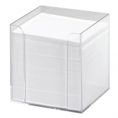 Zettelbox von folia, transparent inkl. 700 lose Notizzettel in weiß 